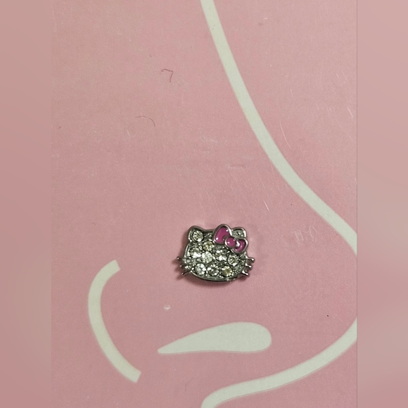Hello Kitty Jewelry - Hello Kitty Stainless Steel Crystal Rhinestones Face Nose Stud 20G